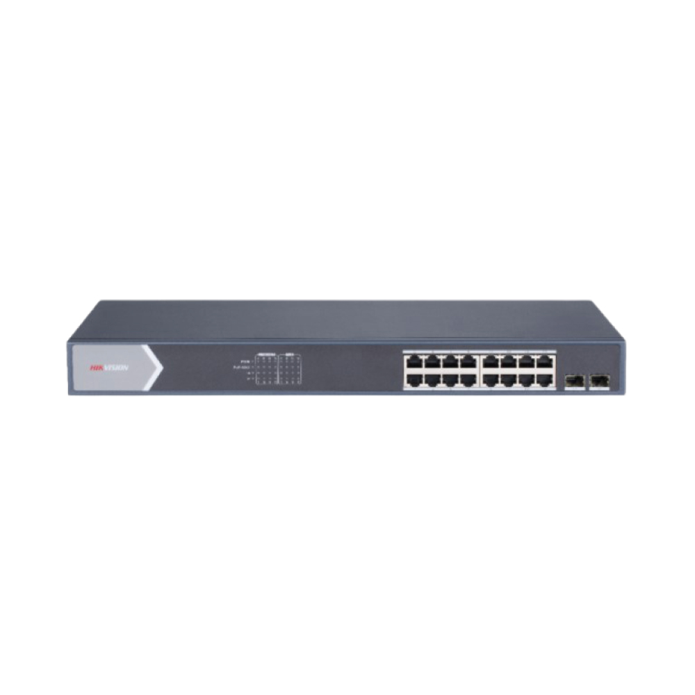 HIKVISION POE SWITCHING 16+2 PORT (1000MB POE)(1000MB SFP)(Managed)(250W) รุ่น DS-3E1518P-SI